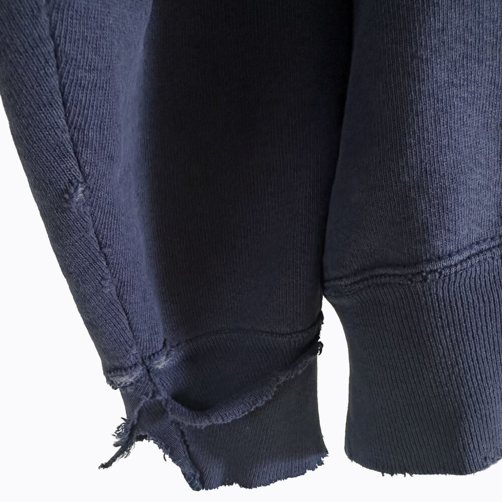 Vintage Georgetown Navy Sweatshirt 2XL Furst Of A Kind Upcycled Shoulder Straps - Picture 7 of 7